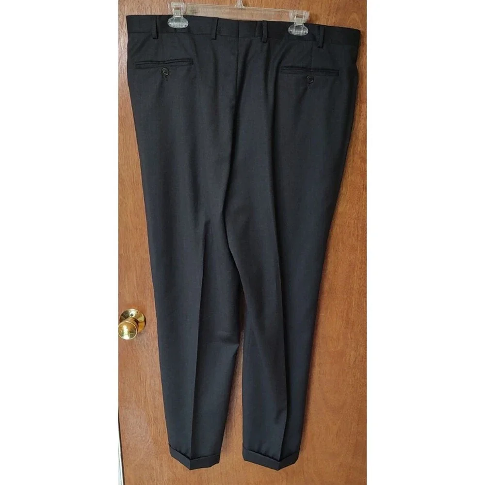 PRINCIPE 2-pc suit Guabello virgin wool dark grey Italy 46L, 40x31 pants